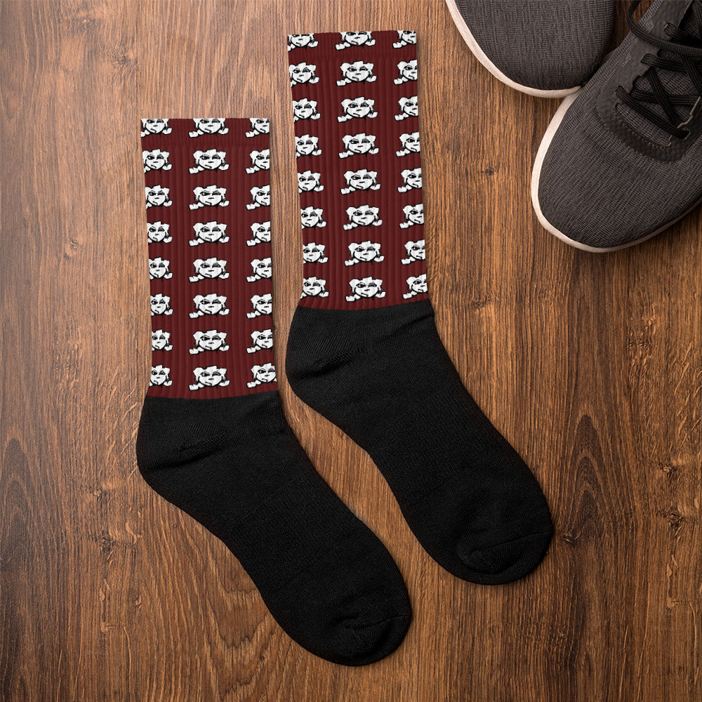 Thescg791 socks (maroon)